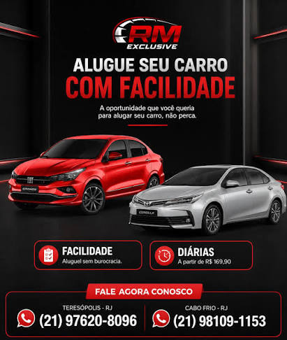 Campanha de aluguel de carros RM Exclusive